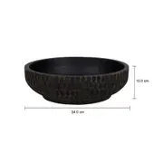 CENTRO DE MESA 34 CM TAZAMA - PRETO DESGASTADO - Foto 3