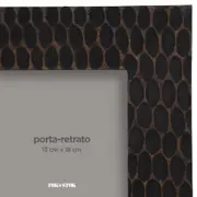 PORTA-RETRATO 13 CM X 18 CM TAZAMA - PRETO DESGASTADO - Foto 5