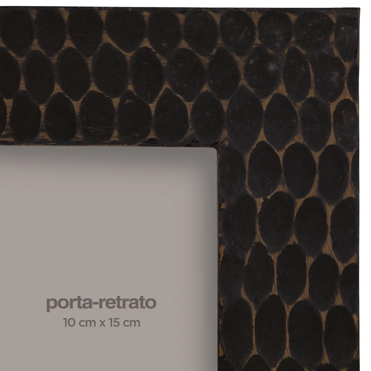 PORTA-RETRATO 10 CM X 15 CM TAZAMA - PRETO DESGASTADO - Foto 5