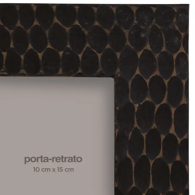 PORTA-RETRATO 10 CM X 15 CM TAZAMA - PRETO DESGASTADO - Foto 5