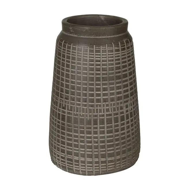 VASO DECORATIVO 27 CM MSANII - PRETO - Foto 1