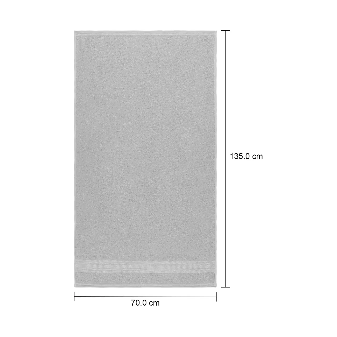 TOALHA DE BANHO 1,35 M X 70 CM ESSENZA - CINZA CLARO - Foto 6