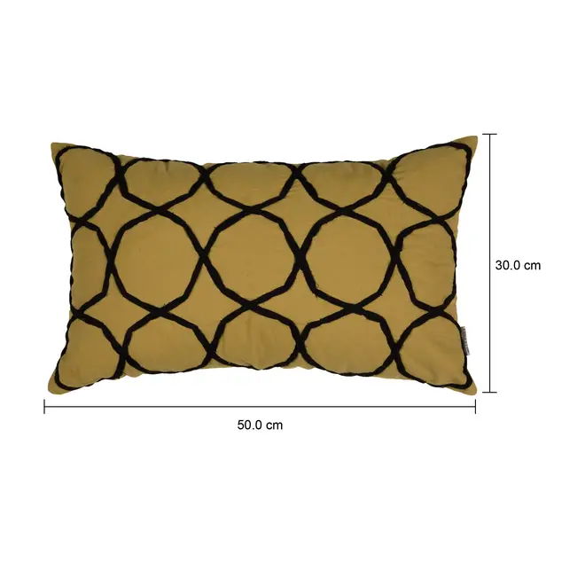 CAPA PARA ALMOFADA 50 CM X 30 CM EMBROIDERY - CAQUI/PRETO - Foto 7