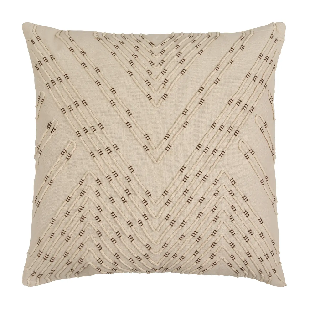 CAPA DE ALMOFADA 45 CM X 45 CM KILAWA - NATURAL/MARROM - Foto 1