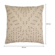 CAPA DE ALMOFADA 45 CM X 45 CM KILAWA - NATURAL/MARROM - Foto 7