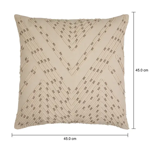 CAPA DE ALMOFADA 45 CM X 45 CM KILAWA - NATURAL/MARROM - Foto 7