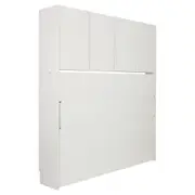 CAMA DE CASAL DOBRÁVEL 1,38 M COM ARMÁRIO 4 PORTAS FLIP - BRANCO - Foto 2