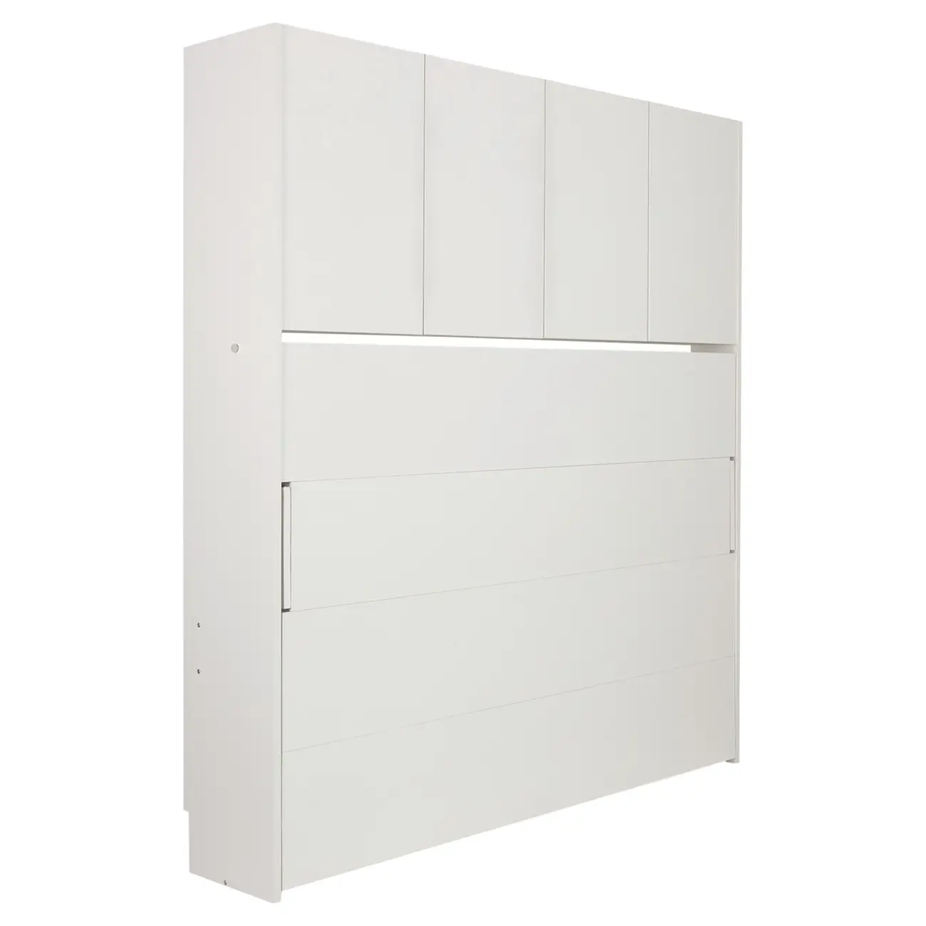 CAMA DE CASAL DOBRÁVEL 1,38 M COM ARMÁRIO 4 PORTAS FLIP - BRANCO - Foto 2