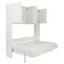 CAMA DE CASAL DOBRÁVEL 1,38 M COM ARMÁRIO 4 PORTAS FLIP - BRANCO - Foto 3