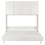 CAMA DE CASAL DOBRÁVEL 1,38 M COM ARMÁRIO 4 PORTAS FLIP - BRANCO - Foto 4