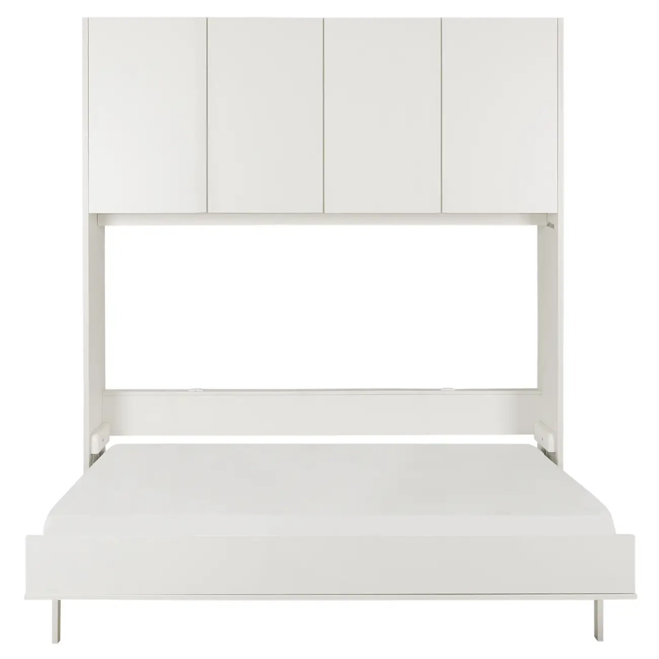 CAMA DE CASAL DOBRÁVEL 1,38 M COM ARMÁRIO 4 PORTAS FLIP - BRANCO - Foto 4