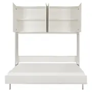 CAMA DE CASAL DOBRÁVEL 1,38 M COM ARMÁRIO 4 PORTAS FLIP - BRANCO - Foto 5