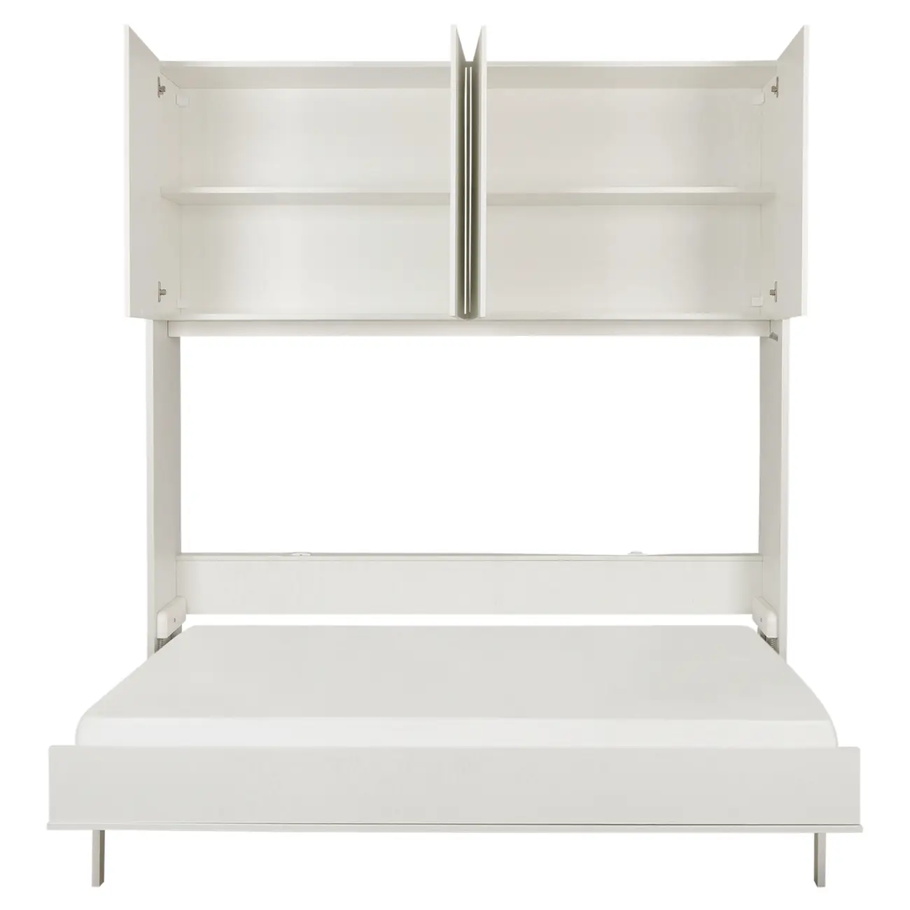 CAMA DE CASAL DOBRÁVEL 1,38 M COM ARMÁRIO 4 PORTAS FLIP - BRANCO - Foto 5