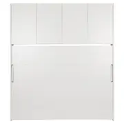 CAMA DE CASAL DOBRÁVEL 1,38 M COM ARMÁRIO 4 PORTAS FLIP - BRANCO - Foto 6