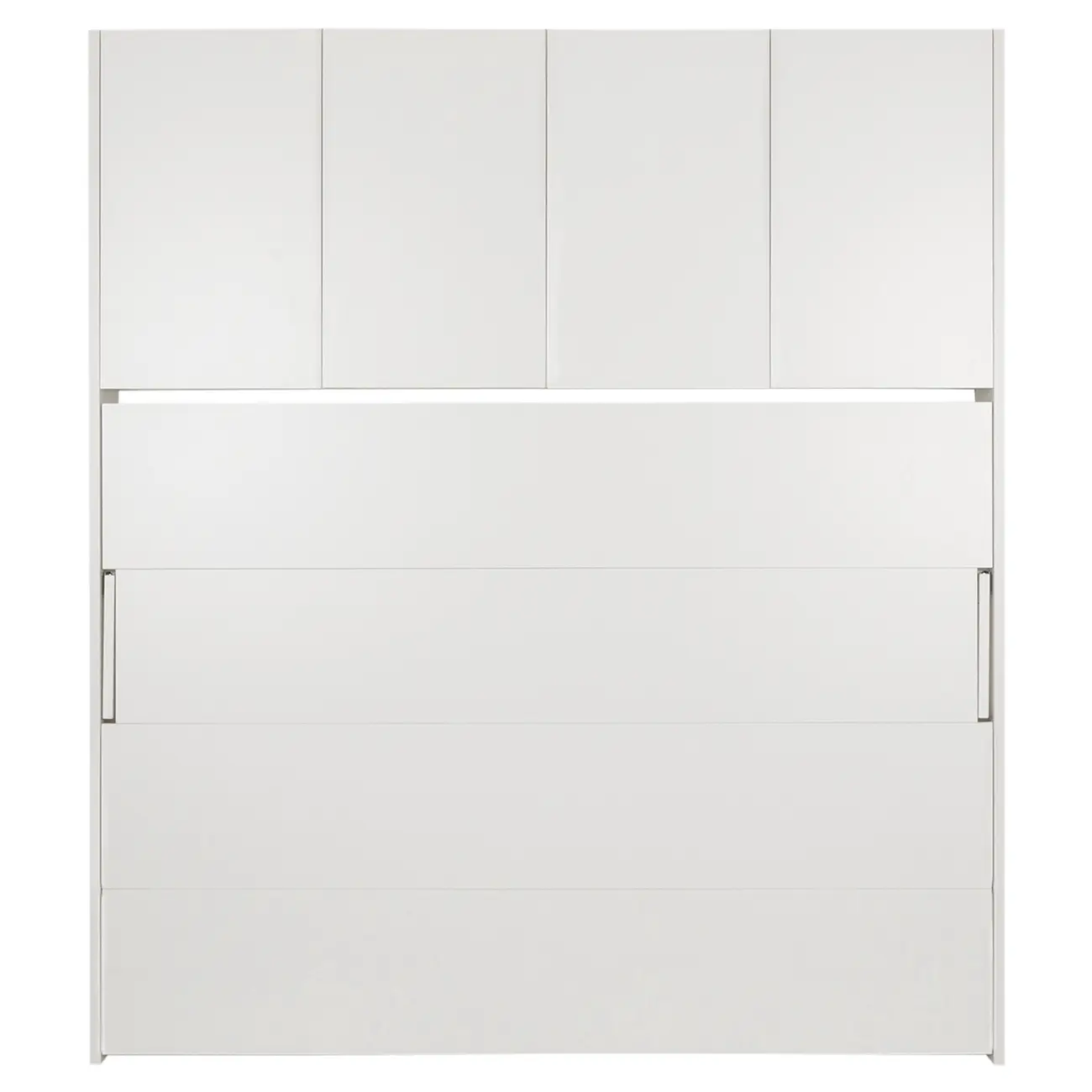 CAMA DE CASAL DOBRÁVEL 1,38 M COM ARMÁRIO 4 PORTAS FLIP - BRANCO - Foto 6
