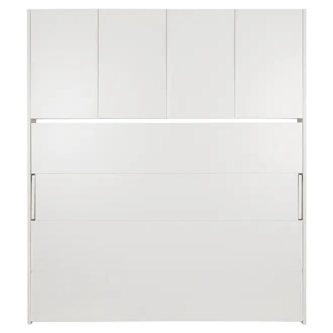 CAMA DE CASAL DOBRÁVEL 1,38 M COM ARMÁRIO 4 PORTAS FLIP - BRANCO - Foto 6