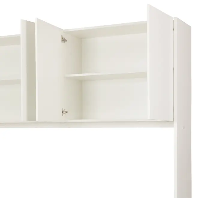 CAMA DE CASAL DOBRÁVEL 1,38 M COM ARMÁRIO 4 PORTAS FLIP - BRANCO - Foto 8