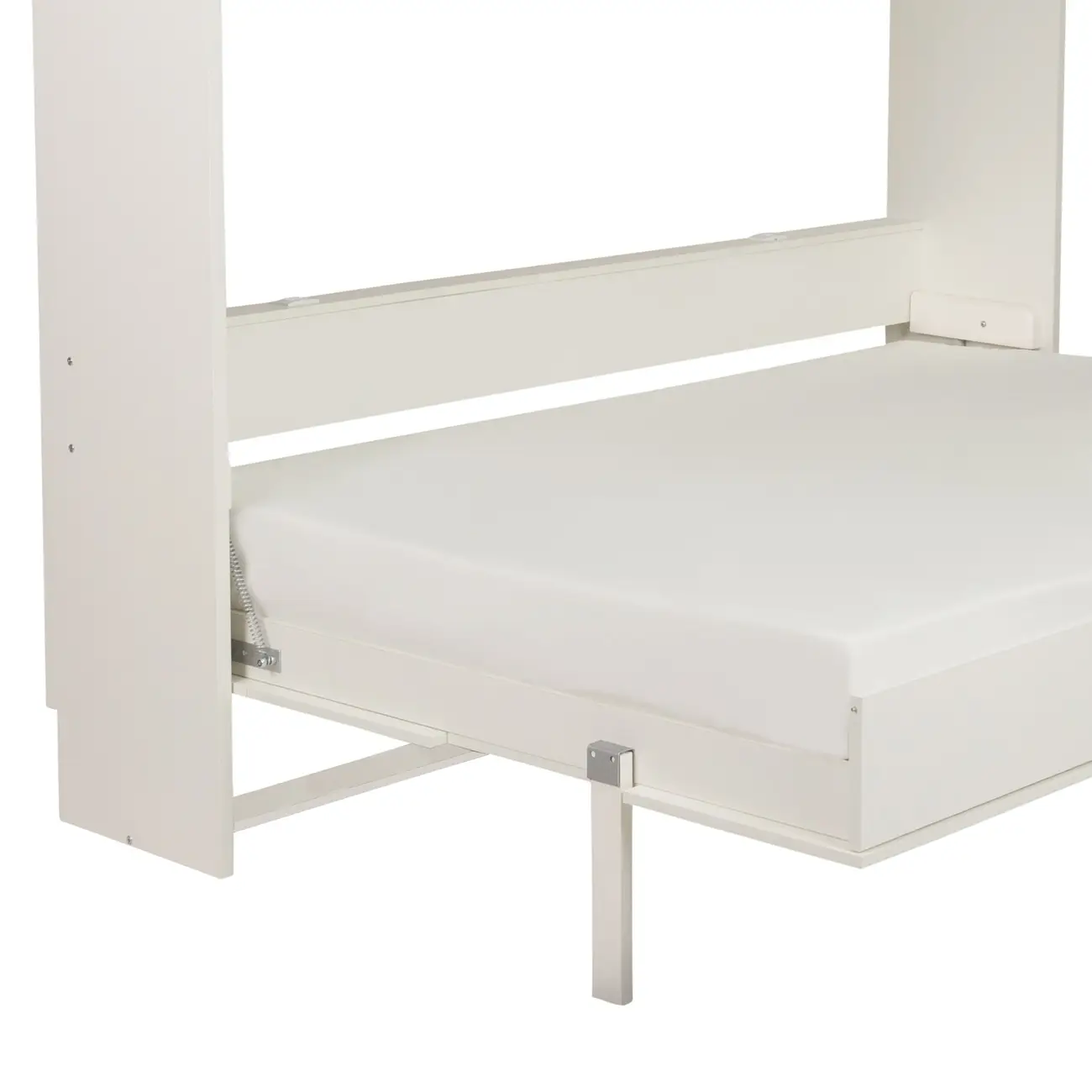CAMA DE CASAL DOBRÁVEL 1,38 M COM ARMÁRIO 4 PORTAS FLIP - BRANCO - Foto 9