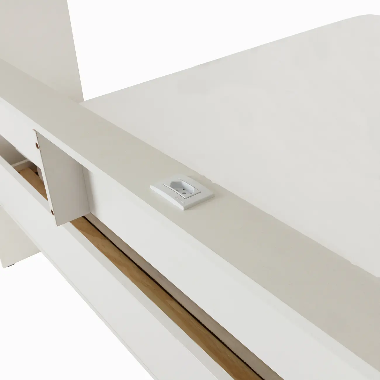 CAMA DE CASAL DOBRÁVEL 1,38 M COM ARMÁRIO 4 PORTAS FLIP - BRANCO - Foto 11