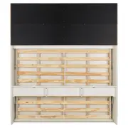 CAMA DE CASAL DOBRÁVEL 1,38 M COM ARMÁRIO 4 PORTAS FLIP - BRANCO - Foto 12
