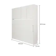 CAMA DE CASAL DOBRÁVEL 1,38 M COM ARMÁRIO 4 PORTAS FLIP - BRANCO - Foto 13