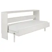 CAMA DE SOLTEIRO DOBRÁVEL 88 COM ESCRIVANINHA 97 CM X 44 CM FLIP - BRANCO - Foto 1