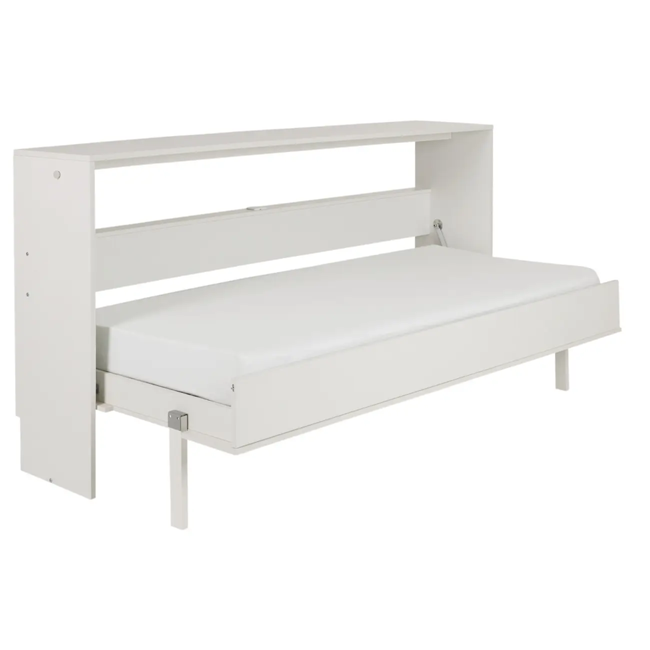CAMA DE SOLTEIRO DOBRÁVEL 88 COM ESCRIVANINHA 97 CM X 44 CM FLIP - BRANCO - Foto 1