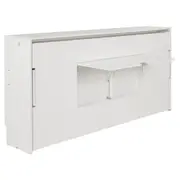 CAMA DE SOLTEIRO DOBRÁVEL 88 COM ESCRIVANINHA 97 CM X 44 CM FLIP - BRANCO - Foto 3