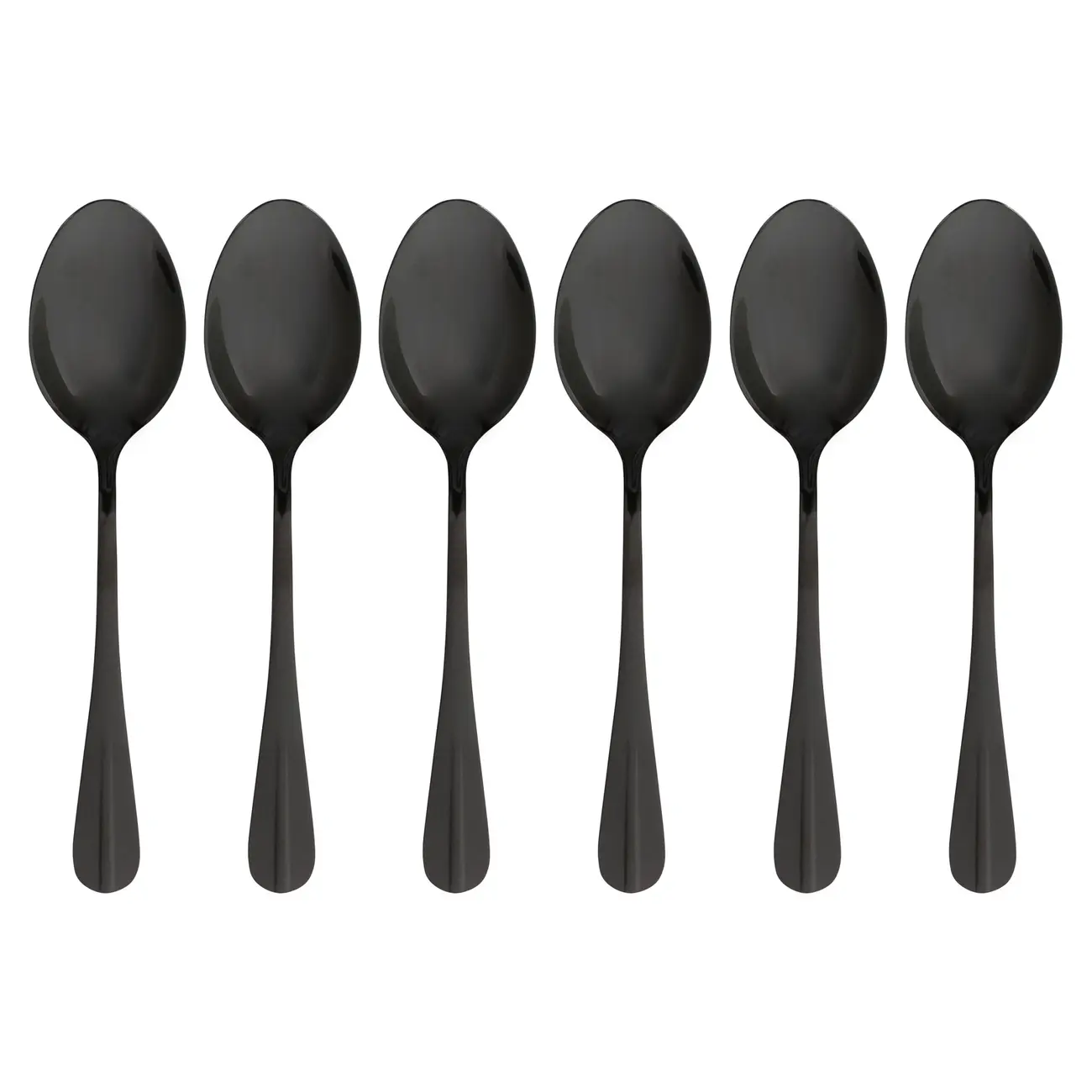 JOGO DE COLHER PARA SOBREMESA 6 PEÇAS LAVELLE - PRETO - Foto 1