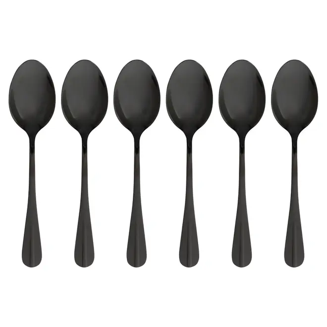JOGO DE COLHER PARA SOBREMESA 6 PEÇAS LAVELLE - PRETO - Foto 1