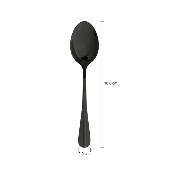 JOGO DE COLHER PARA SOBREMESA 6 PEÇAS LAVELLE - PRETO - Foto 4