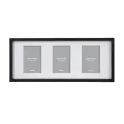 PORTA-RETRATO TRIPLO 10 CMX 15 CM TROIS - PRETO/BRANCO - Foto 1