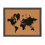 MEMORY-BOARD 42 CM X 32 CM PIN THE WORLD - PRETO/MADEIRA - Foto 1
