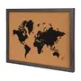 MEMORY-BOARD 42 CM X 32 CM PIN THE WORLD - PRETO/MADEIRA - Foto 2