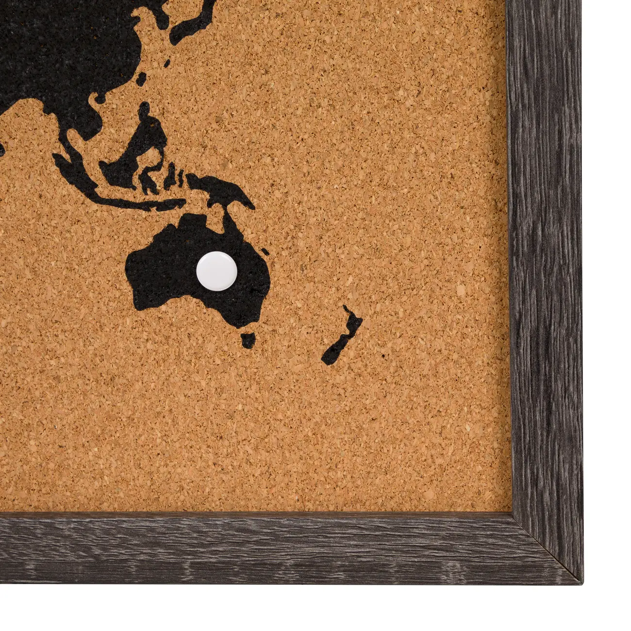 MEMORY-BOARD 42 CM X 32 CM PIN THE WORLD - PRETO/MADEIRA - Foto 4