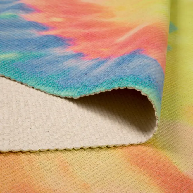TAPETE 1 M X 1,50 M TO TIE DYE FOR - BRANCO/CORES CALEIDOCOLOR - Foto 4