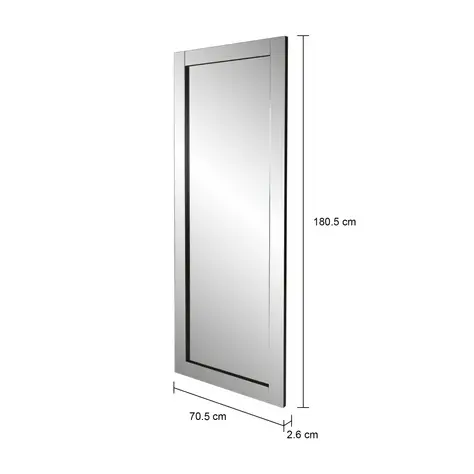 Imagem com medidas do produto ESPELHO 70 CM X 1,80 M WORLD-IN