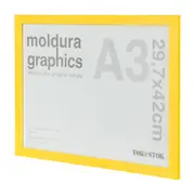 MOLDURA A3 29 CM X 42 CM GRAPHICS - AMARELO - Foto 2