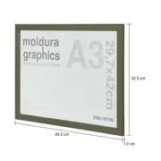 MOLDURA A3 29 CM X 42 CM GRAPHICS - MUSGO - Foto 4
