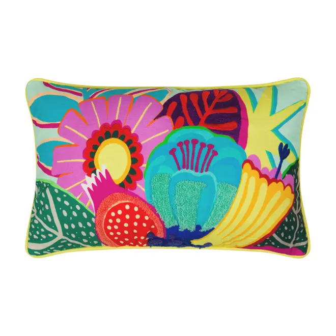 FLORESCER CAPA ALMOFADA 50 CM X 30 CM - SORBET DE MENTA/MULTICOR - Foto 1