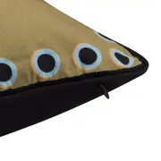 CAPA DE ALMOFADA 45 CM JARDIM IDÍLICO - CAQUI/PRETO - Foto 5