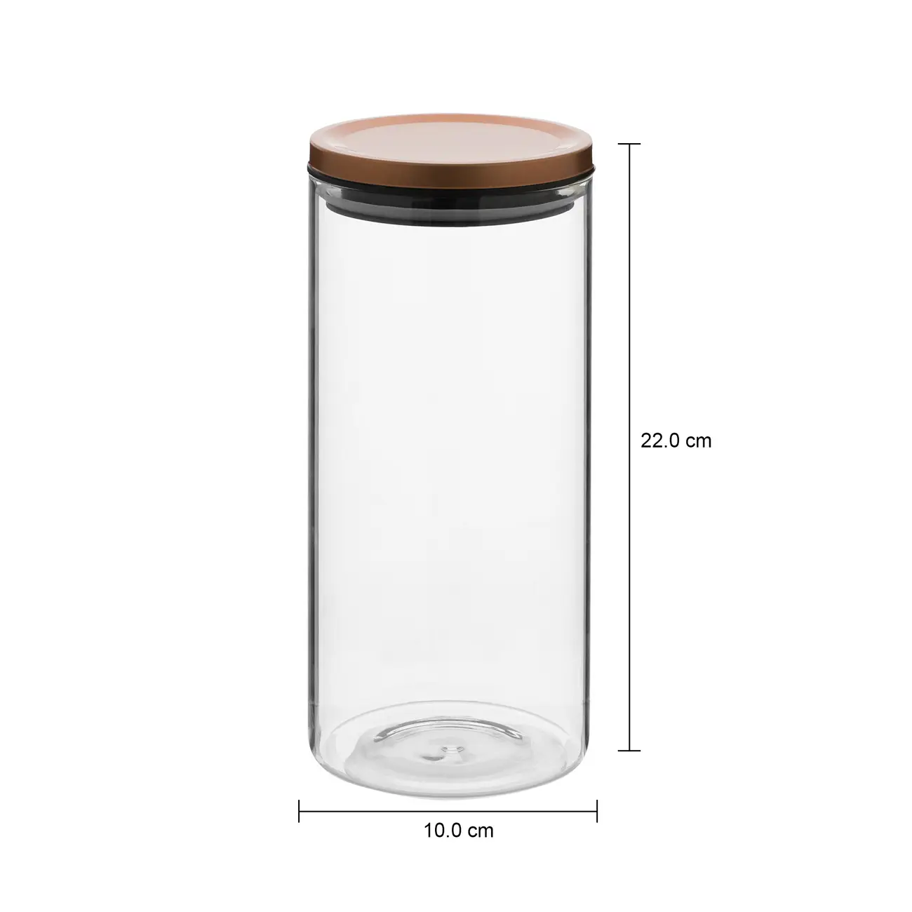 POTE HERMÉTICO 1,4 L BOWDEN - INCOLOR/COBRE - Foto 5