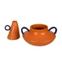 VASO GARRAFA 16 CM KANATA - TERRACOTA/AZUL - Foto 6