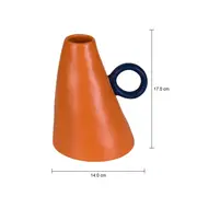 VASO GARRAFA 16 CM KANATA - TERRACOTA/AZUL - Foto 7