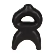 VASO DECORATIVO 21 CM SANAMU - PRETO - Foto 1