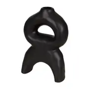 VASO DECORATIVO 21 CM SANAMU - PRETO - Foto 2