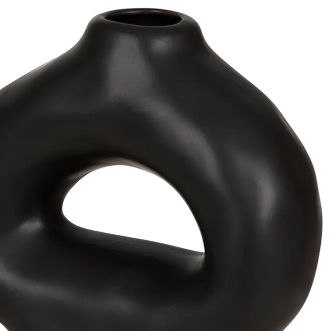 VASO DECORATIVO 21 CM SANAMU - PRETO - Foto 4