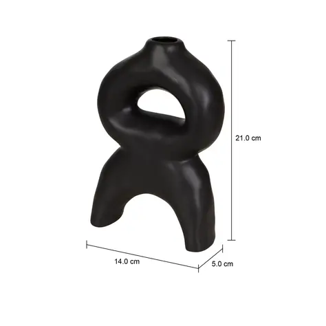 Imagem com medidas do produto VASO DECORATIVO 21 CM SANAMU