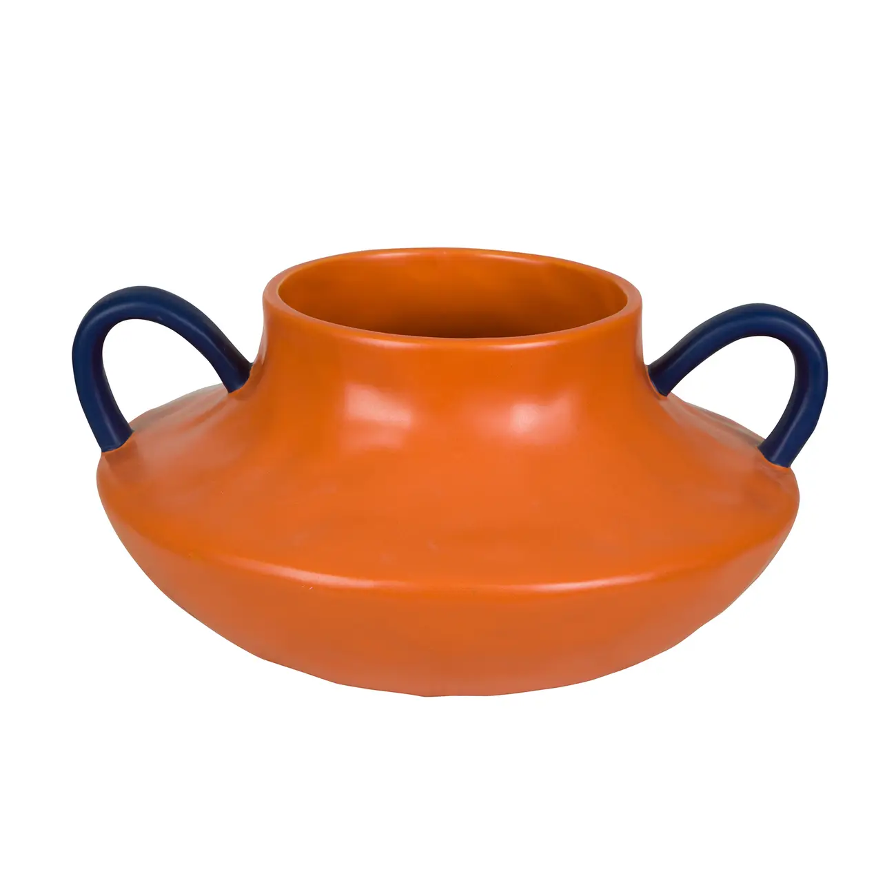 VASO 15 CM ÂNFORA - AZUL/TERRACOTA - Foto 1