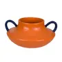VASO 15 CM ÂNFORA - AZUL/TERRACOTA - Foto 1